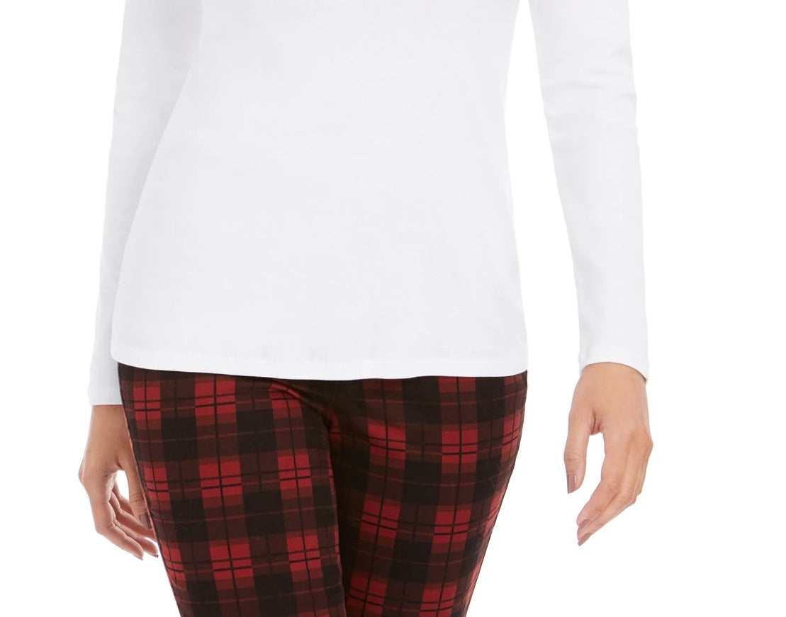 Charter Club Women's Heathered Ribbed Turtleneck Top White Size X-Large