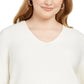 Alfani Women's Ottoman Stitch Sweater Natural Size 2X