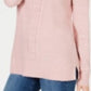 Karen Scott Women's Cable-Knit Panel Sweater Pink Size Large
