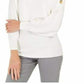 JM Collection Women's Button-Sleeve Sweater Natural Size Large