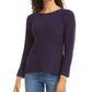 Style & Co Women's Crewneck Marled Sweater Med Purple Size XX Large