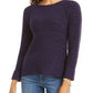 Style & Co Women's Crewneck Marled Sweater Med Purple Size XX Large