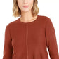 Style & Co Women's Knit Mixed Stitch Tunic Dark Orange Size Small