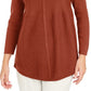 Style & Co Women's Knit Mixed Stitch Tunic Dark Orange Size Small