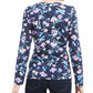 Karen Scott Women's Floral Print Henley Top Navy Size Large
