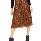 Charter Club Women's Animal Print Pleated Skirt Beige Size Small