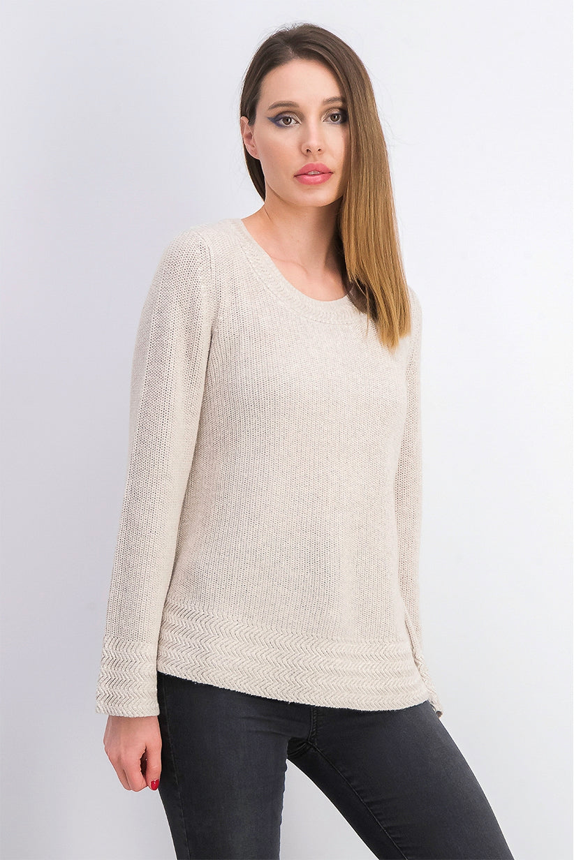 Style & Co Women's Boxy Knit Pullover Sweater Beigekhaki Size Large