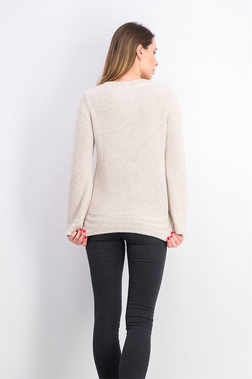 Style & Co Women's Boxy Knit Pullover Sweater Beigekhaki Size Large