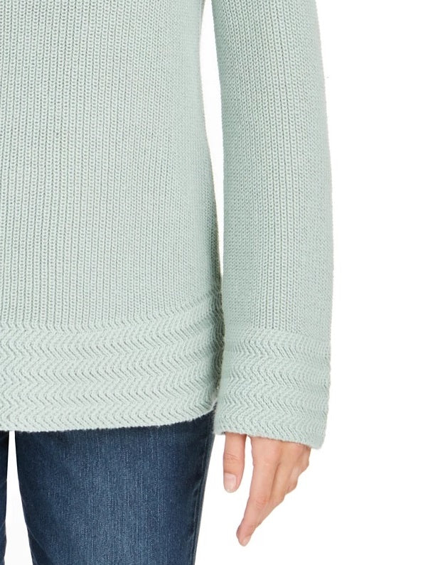 Style & Co Women's Boxy Knit Pullover Sweater Green Size Large