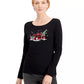 Karen Scott Women's Plaid Truck Cotton Top Black Size Large