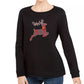 Karen Scott Women's Embellished Sweatshirt Black Size Petite Small