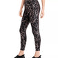 Ideology Women's Printed Luster Leggings Black Size XX Large