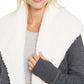 Ideology Women's Sherpa Fleece Lined Wrap Dark Grey Size Large