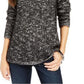 Style & Co Women's Textured Eyelash Sweater Black Size Extra Large