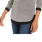 Charter Club Women's Textured Knit Sweater Dark Gray Size Petite Small
