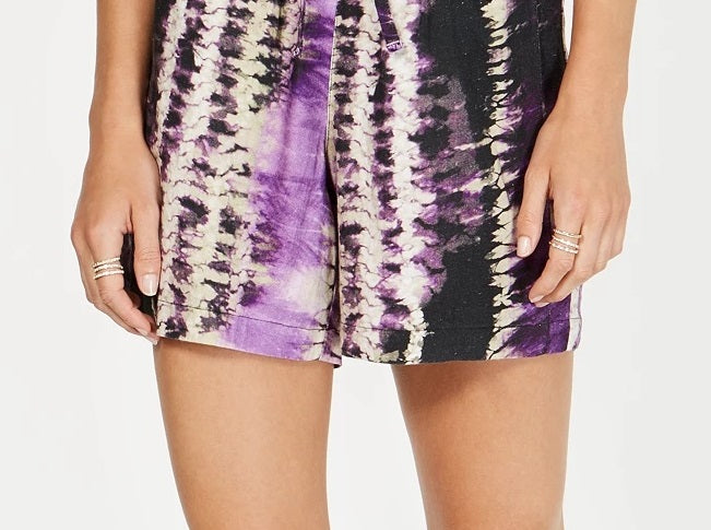 INC International Concepts Women's Tie Dyed Shorts Medium Purple Size Small