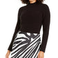 Alfani Women's Mock-Neck Boucle Sweater Black Size Large