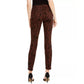 INC International Concepts Women's INCessentials Tiger-Print Skinny Jeans Brown Size 4