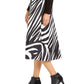 Alfani Women's Zebra-Print A-Line Midi Skirt Black Size 4