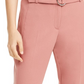 Alfani Women's Belted Straight-Leg Pants Med Pink Size 10