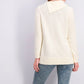Charter Club Women's Patchwork-Stitch Asymmetrical-Collar Sweater White Size Extra Large