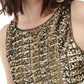 INC International Concepts Women's Sequined Tank Top Gold Size Petite Small