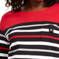Karen Scott Women's Sport Striped 3/4-Sleeve Top Bright Red Size Large