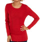Style & Co Women's Mixed-Stitch Sweater Red Size Small