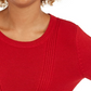 Style & Co Women's Mixed-Stitch Sweater Red Size Small