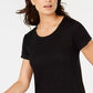 Ideology Women's Mesh Back T-Shirt Black Size XX-Large