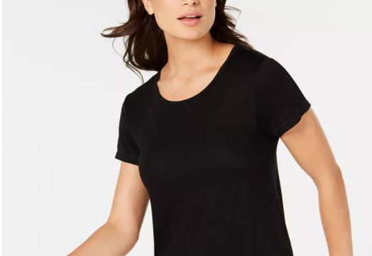 Ideology Women's Mesh Back T-Shirt Black Size XX-Large