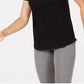 Ideology Women's Mesh Back T-Shirt Black Size XX-Large