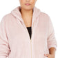 Ideology Women's Plus Size Quilted Sherpa Jacket Pink Size 1X