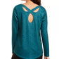 Ideology Women's Printed Cutout-Back Top Green Size Extra Large