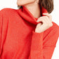 Bar III Women's Becca Tilley x Turtleneck High-Low Sweater Red Size Large