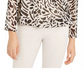 Alfani Women's Mixed-Print Bubble Top Black Size Petite Medium