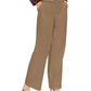INC International Concepts Women's Paperbag-Waist Wide-Leg Pants Brnoverflw Size 10