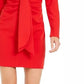 INC International Concepts Women's Drape-Front Sheath Dress Red Size Large