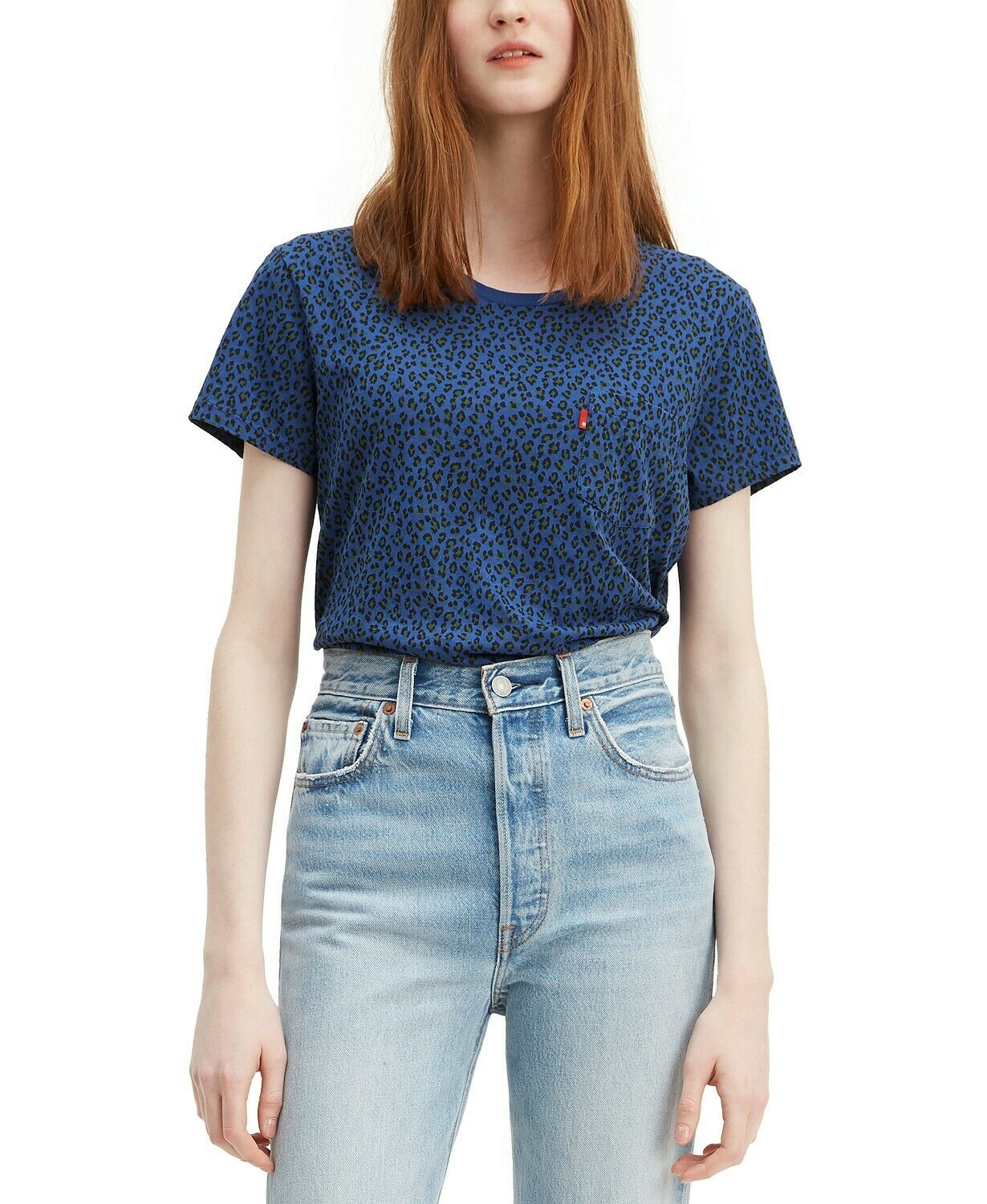 Levi's Women's Cotton Printed Perfect T-Shirt Navy Size Medium