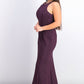Nightway Women's Glitter Knit Gown  Purple Size 4