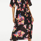 Trixxi Junior's Faux Wrap Midi Dress Black Size X-Small