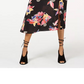 Trixxi Junior's Faux Wrap Midi Dress Black Size X-Small