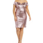 B Darlin Women's Trendy Plus Size Off-The-Shoulder Sequined Bodycon Dress Pink Size 18