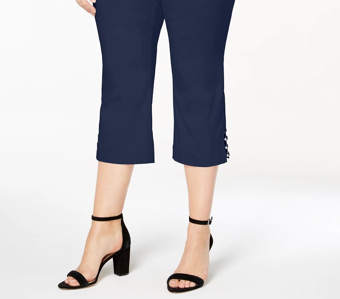 JM Collection Women's Capri Pants Blue Size 1X