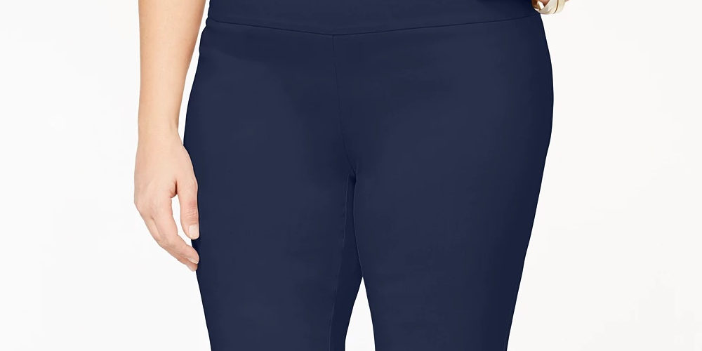 JM Collection Women's Plus Capri Pants Blue Size 2X