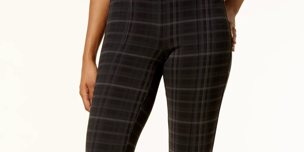 Style & Co Women's Printed Leggings Black Size XX-Large