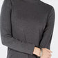 Charter Club Women's Cotton Mock-Neck Top Dark Gray Size Large