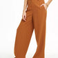 Danielle Bernstein Women's Pinstripe Trouser Pants Dark Orange Size 10