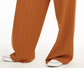 Danielle Bernstein Women's Pinstripe Trouser Pants Dark Orange Size 10