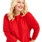 International Concepts Women's Plus Size Long-Sleeve High-Low Sweater Red Size 3X